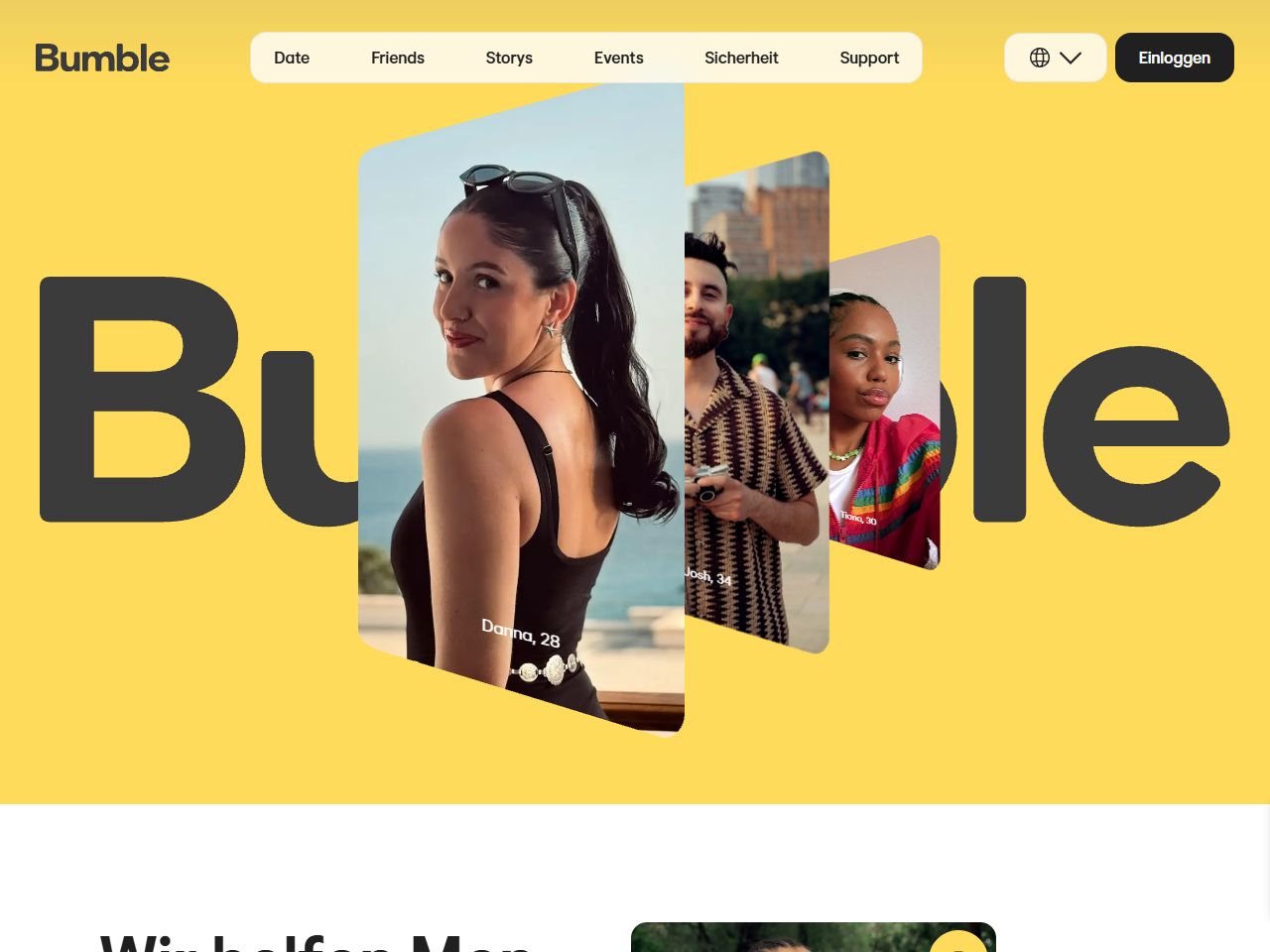 Bumble Website Screenshot
