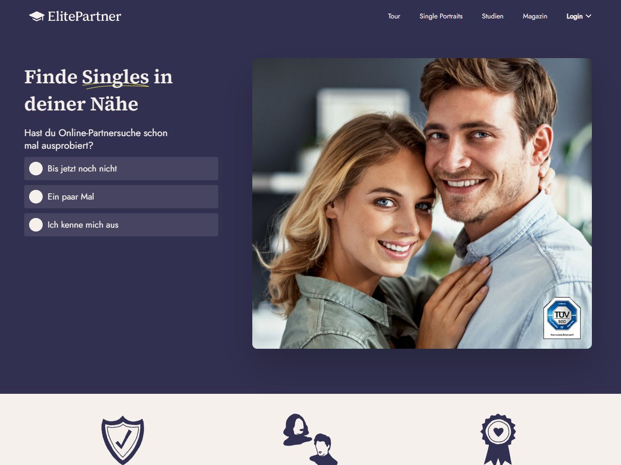 ElitePartner Startseite - Online-Dating-Portal im Test 2026