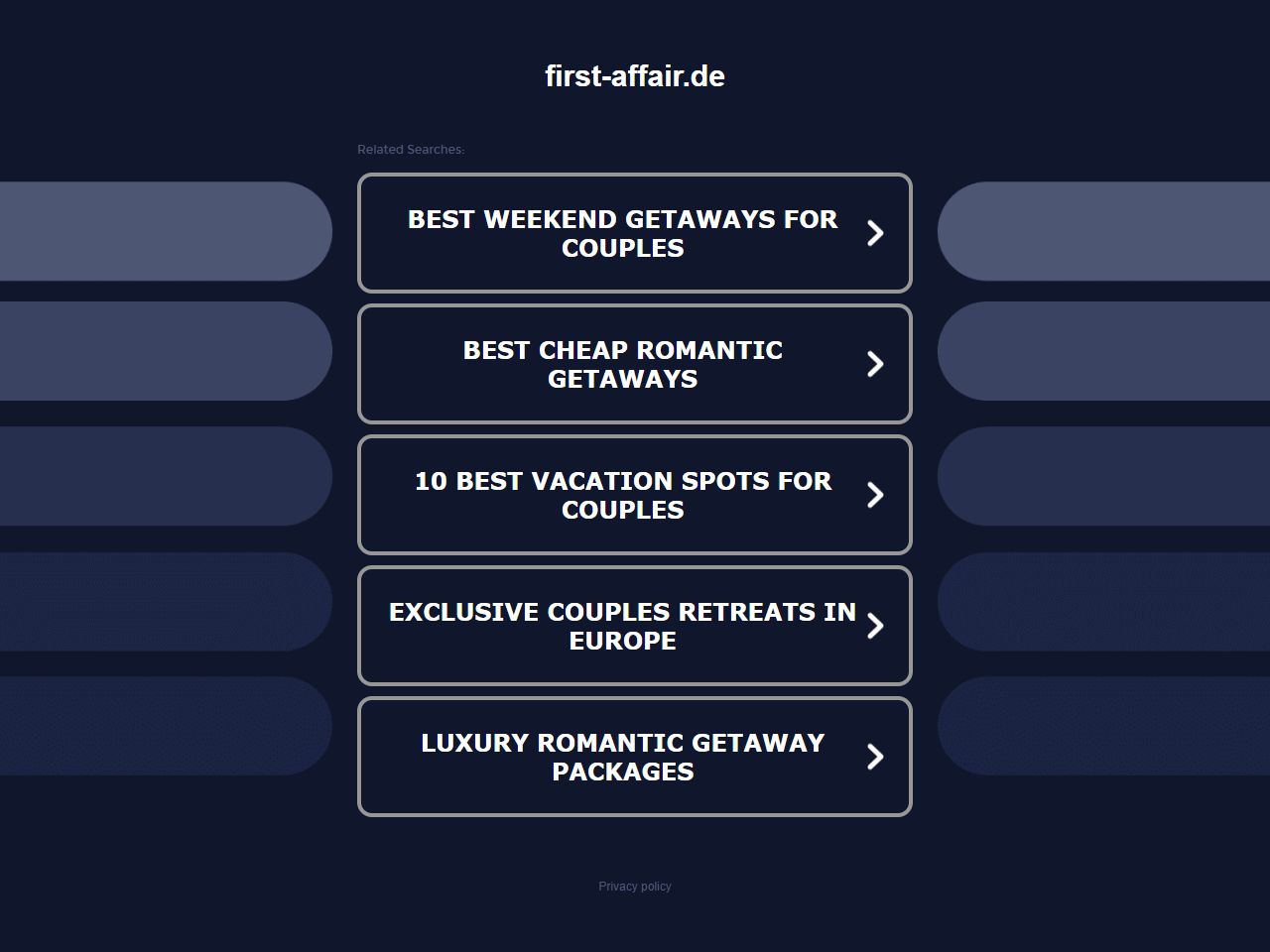 First Affair Website Screenshot