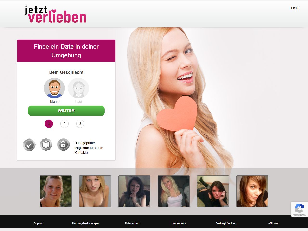 Jetztverlieben.club Website Screenshot