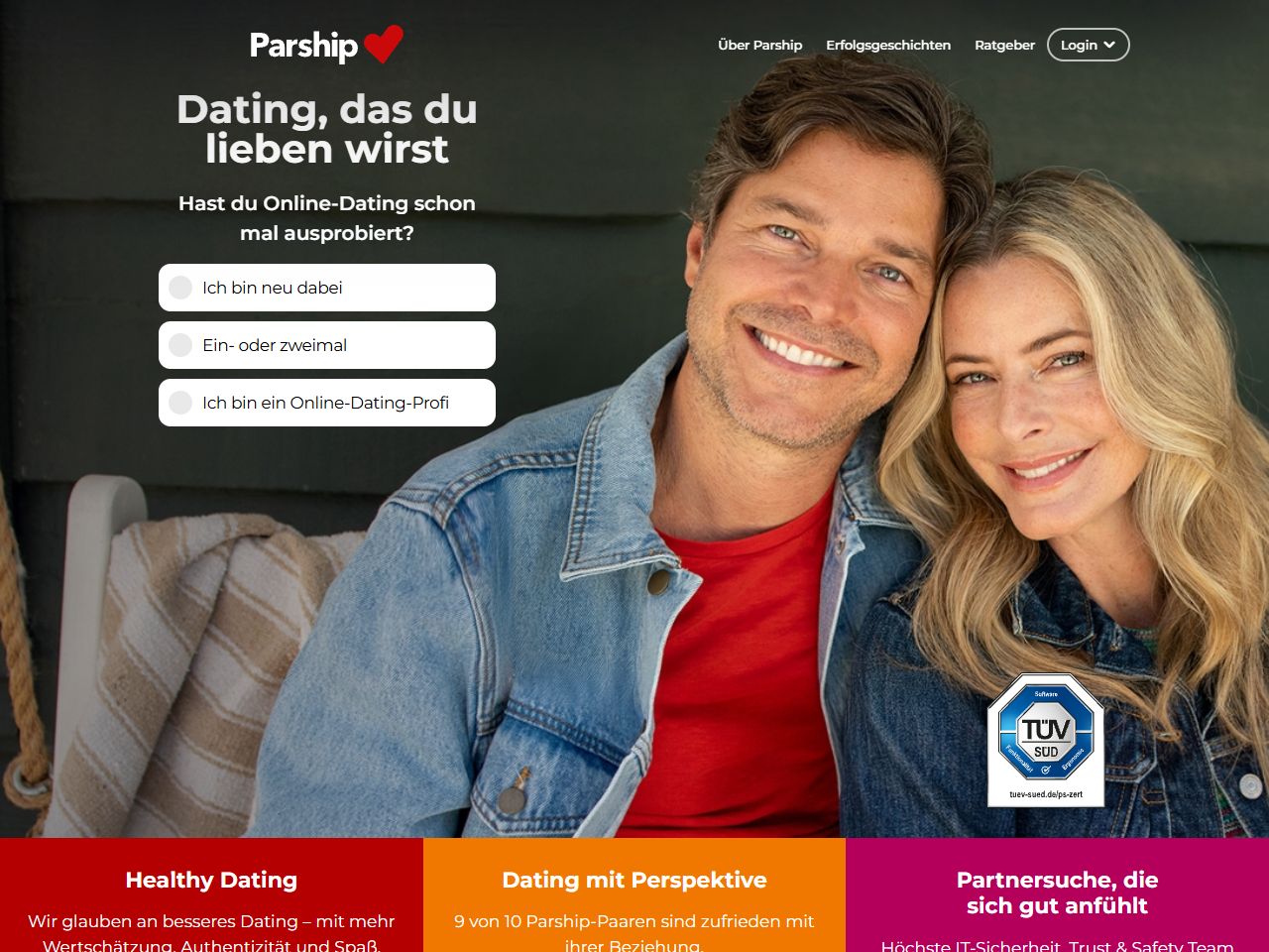 Parship Website Screenshot