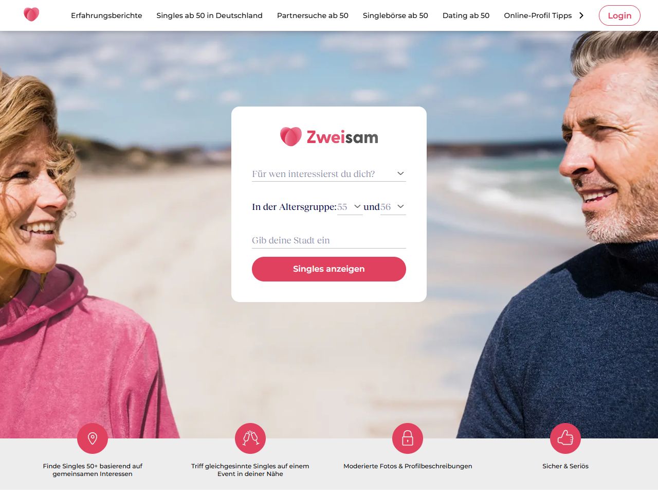 Zweisam Website Screenshot